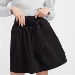 Express Black Taffeta Bow-Tie Mini Skirt